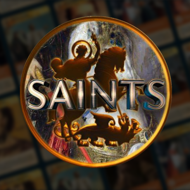 Portfolio Cover Saints Sammelkartenspiel Serious Game Beispiel
