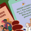 Schriftzug "Hidden Codes hat den 1. Platz beim bap-Preis für Politische Bildung 2022 gewinnen!" auf illustriertem Smartphone. Dazu jubelnde Charaktere aus dem Spiel Hidden Codes